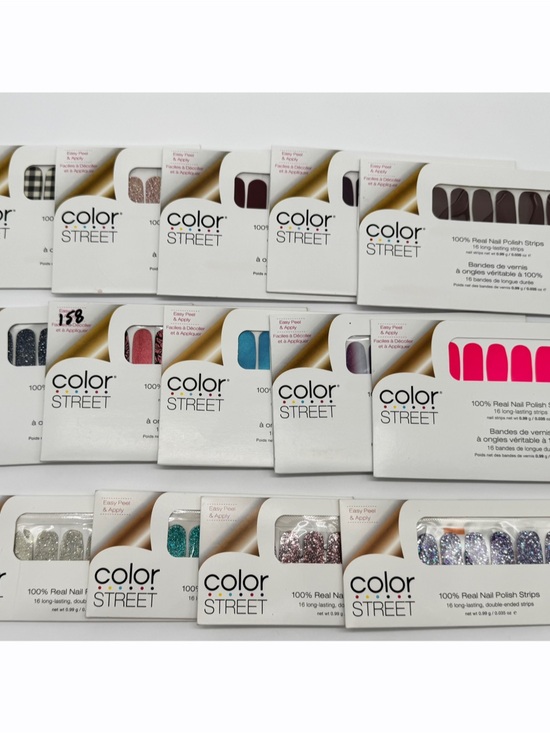 Color Street Other - Color Street Nail Polish Strips 14 Lot Mixed Designs Glitter Solid Pink Blue New